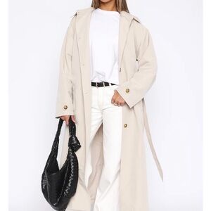 White Fox trench coat (nwt)